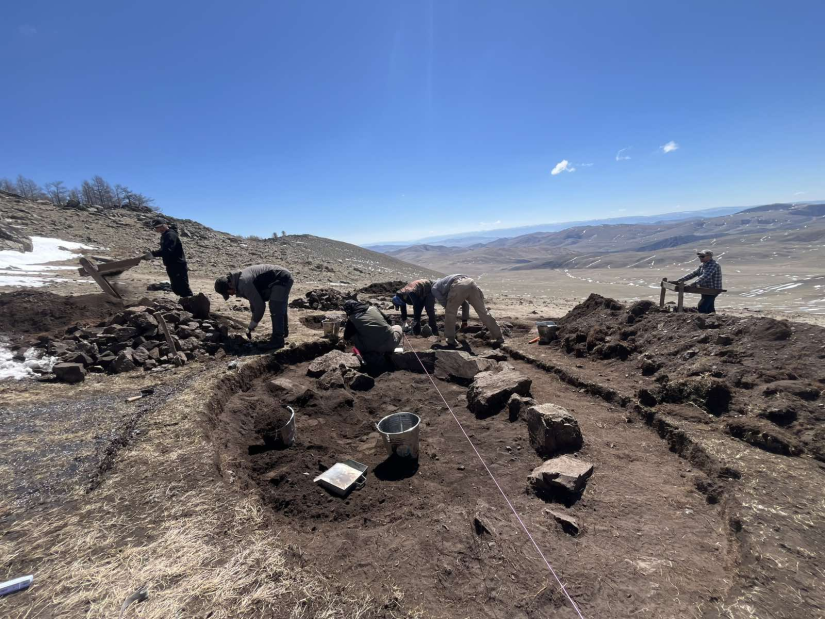 
Most of the burials investigated by the team had been robbed in antiquity.  Credit: Institute of Archaeology of the Mongolian Academy of Sciences