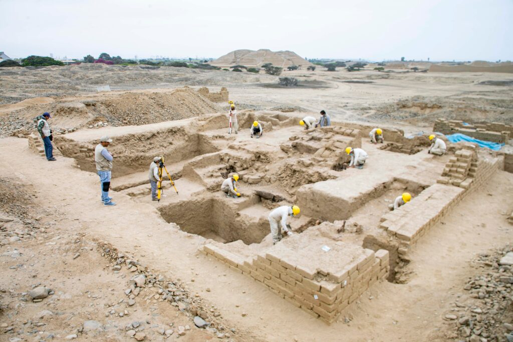 The discovery was made inside Utzh An, formerly known as the Gran Chimú Palace, the largest of the walled compounds at Chan Chan. Credit: Peru’s Ministry of Culture