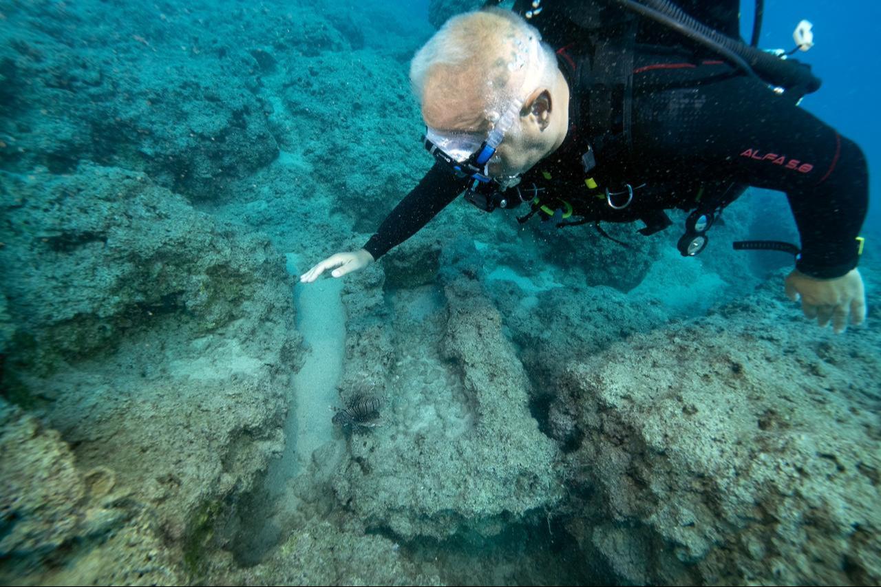 Culture and Tourism Minister Mehmet Nuri Ersoy dives at the Kumluca Middle Bronze Age Shipwreck off Antalya, considered the world’s oldest identified shipwreck, during the “Heritage for the Future” project.